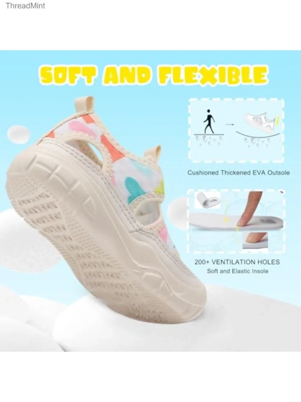 Kids Water Shoes Boys Girls Barefoot Aqua Socks Swim Beach Pool Lightweight